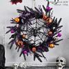 Halloween Wreath With Fake Skulls Spooky Balls Haunted House Party Door Decor