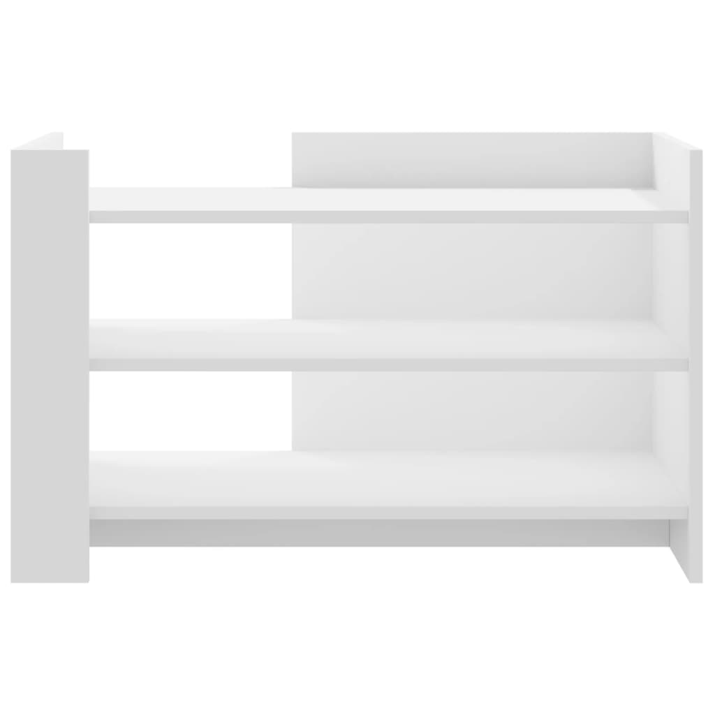 Vidaxl Coffee Table, White, 80X50X50 Cm, Wood-Based Material