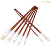 7Pcs/set 39.5*12cm Professional Hog Bristle Oil Paint Brushes Set Long Wooden Handle For Oil Acrylic Painting Art Supplies