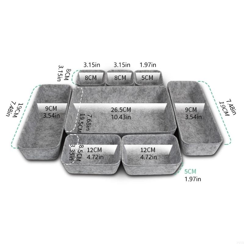 Multipurpose Felt Compartmentalized Storage Solution Componentized Jewelry Organizers For Home Office And Boutiques Use
