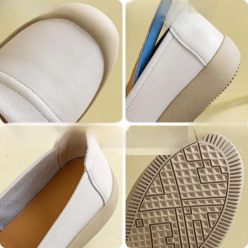 Versatile Soft-soled Loafers Casual Shoes Women's Retro One-step Bean Shoes