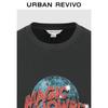 UR Men's 2026 Spring Faux Two-Piece Vintage Print Cotton T-Shirt