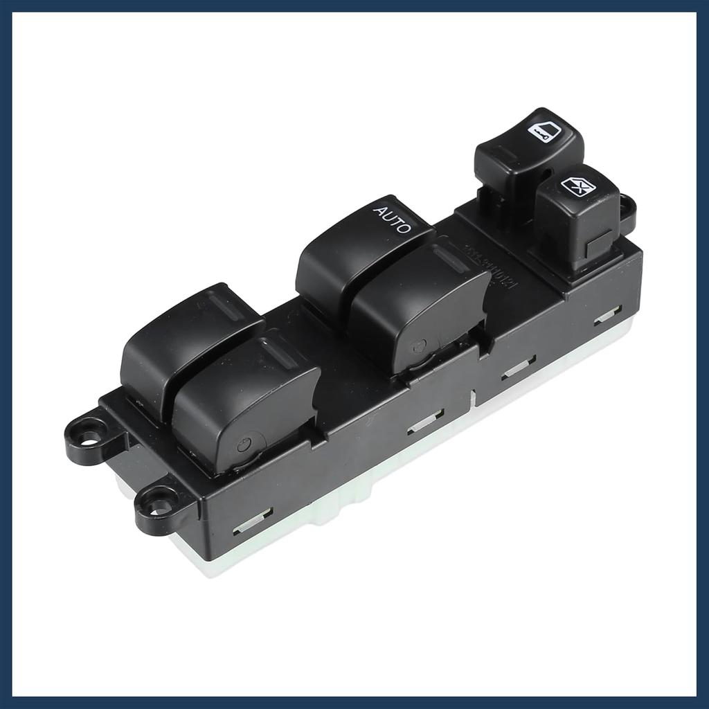Power Window Switch, Driver Side Window Control Switch No.25401-EQ305 for Nissan X-Trail 2002-2007 Black, 1 Pc