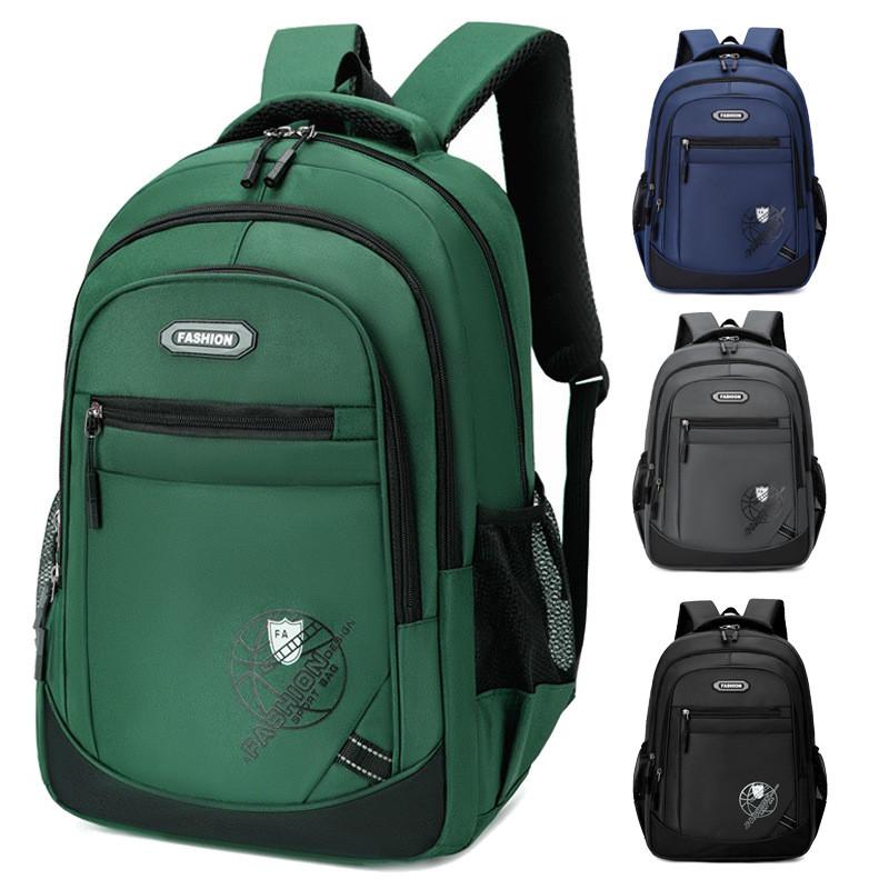 Oxford Backpack With Breathable Mesh And Letter Design For Office And Outdoor