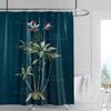 Minimalist Plant Shower Curtain, Modern Bathroom Toilet Decoration Privacy Curtain 180x180cm Waterproof Shower Curtain