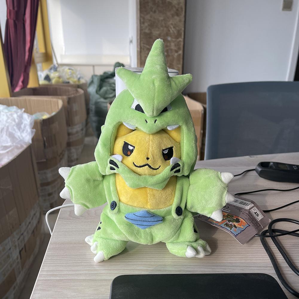 Pikachu Cosplay Cos Eevee Plush Toys Pikachu Peluche Garchomp Tyranitar Lucario Rayquaza Morpeko Gengar Plushies Stuffed Doll
