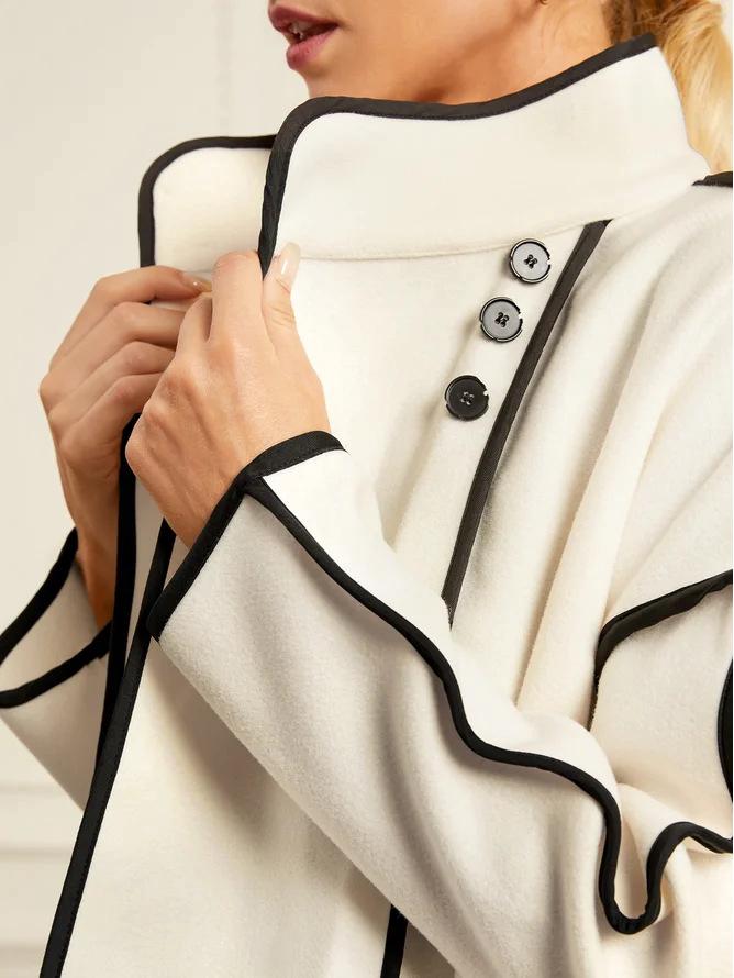 Dámská bunda jednobarevná se stojáčkem a raglánovými rukávy na jaro a podzim