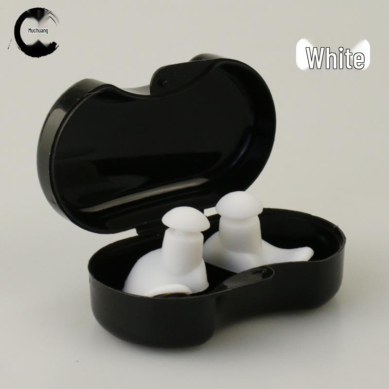 Silicone Waterproof Swimming and Diving Earplugs with Box - Adult Spiral Design
