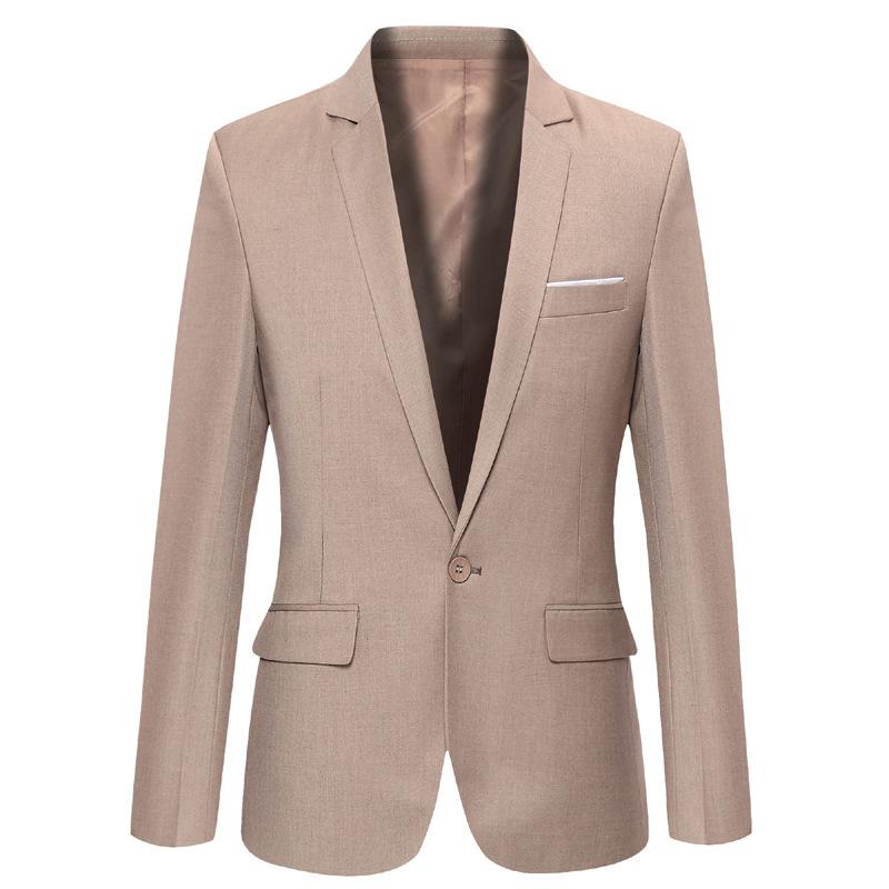 Korean Version of The Trend of Men s Casual Western Top Men s Casual Suit Slim-fit Small Suit Jacket S хаки
