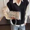 IELGY Ladies Versatile Hourglass Bag, Black Pop Chain Underarm Crossbody One Shoulder Commuter Wandering