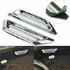 2Pcs Chrome Car SUV Air Flow Fender Side Vent Decor Sticker Exterior Accessories