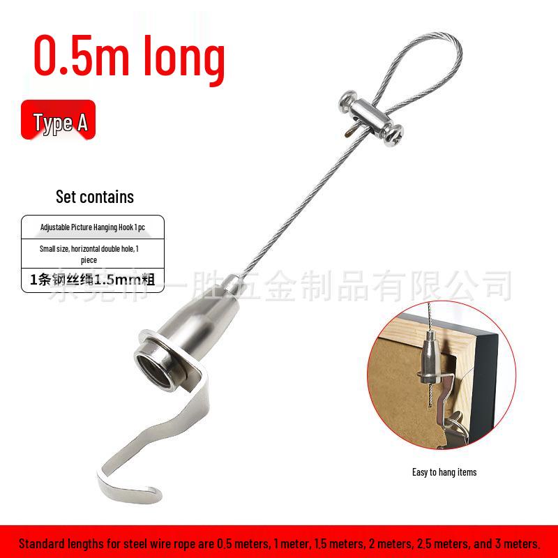 304 Steel Wire Adjustable Lock Suspension Rope with Alloy Hook