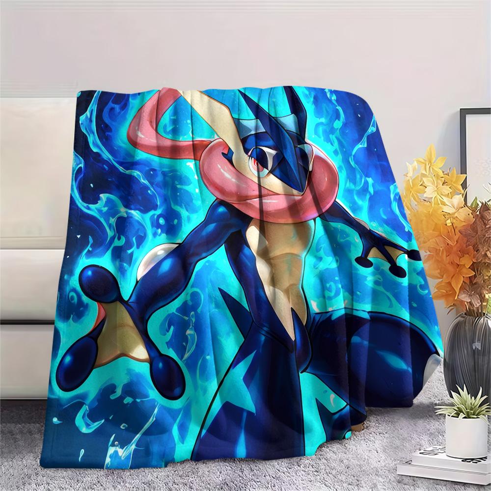 Φανελένια Κουβέρτα με Εκτύπωση Greninja, Υψηλής Ποιότητας, Άνετη για Όλες τις Εποχές, Διακόσμηση Σπιτιού, Ζεστασιά και Άνεση