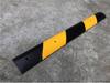 2cm High Mini Rubber Speed Bump and Bicycle Buffer with Yellow-Black Stripes for Parking Space Division