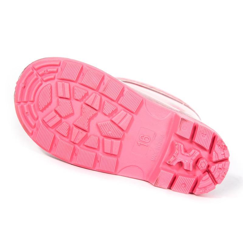 

Children s rain shoes rain boots fashionable transparent flower cloth glitter cute bow waterproof and non-slip 23 розовый