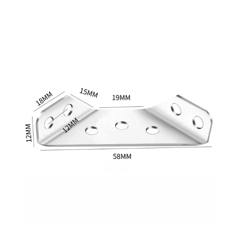 Stainless Steel Corner Brace Furniture Corner Bracket Cabinet Drawer Fastener With Screw Support Angle Code for Shelf