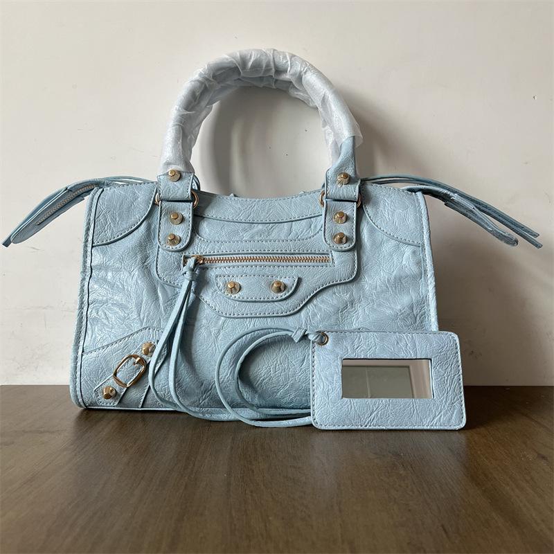 Women's Mini Crossbody Tassel Bag - Medium/Small Size, Motorcycle Style