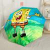 Spongebob And Patrick Adventure Automatic Umbrella Retractable Design with 8-Rib Durability Compact Design All-Season Use Compact Folding Umbrella