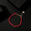 Stainless Steel Blessing Red Rope Bracelet For Women Girls Gold Color Exquisite Chinese Style Wrist Chains Party Jewelry Gifts