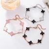 New Four-Leaf Clover Bracelet Female Simple Ins Five Flowers Mother-Of-Pearl Good Luck Four-Leaf Clover Hundred Hand Jewellery