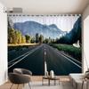 2 Panel Custom Forest Curtain Visual Extension Highway Curtain 3D Space Forest Tree Green Scenic Living Room Windows Curtain