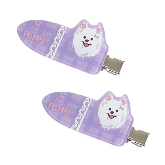 

2Pcs Girl Hairpins Dog Theme Acrylic Printing No Slipping Traceless Hair Pins Side Bangs Hair Clips Versatile Hair Accessories A