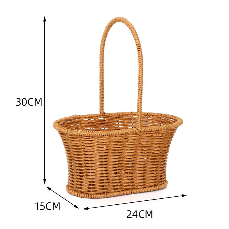 Gongziyu Pastoral Rattan Picnic Hand Basket