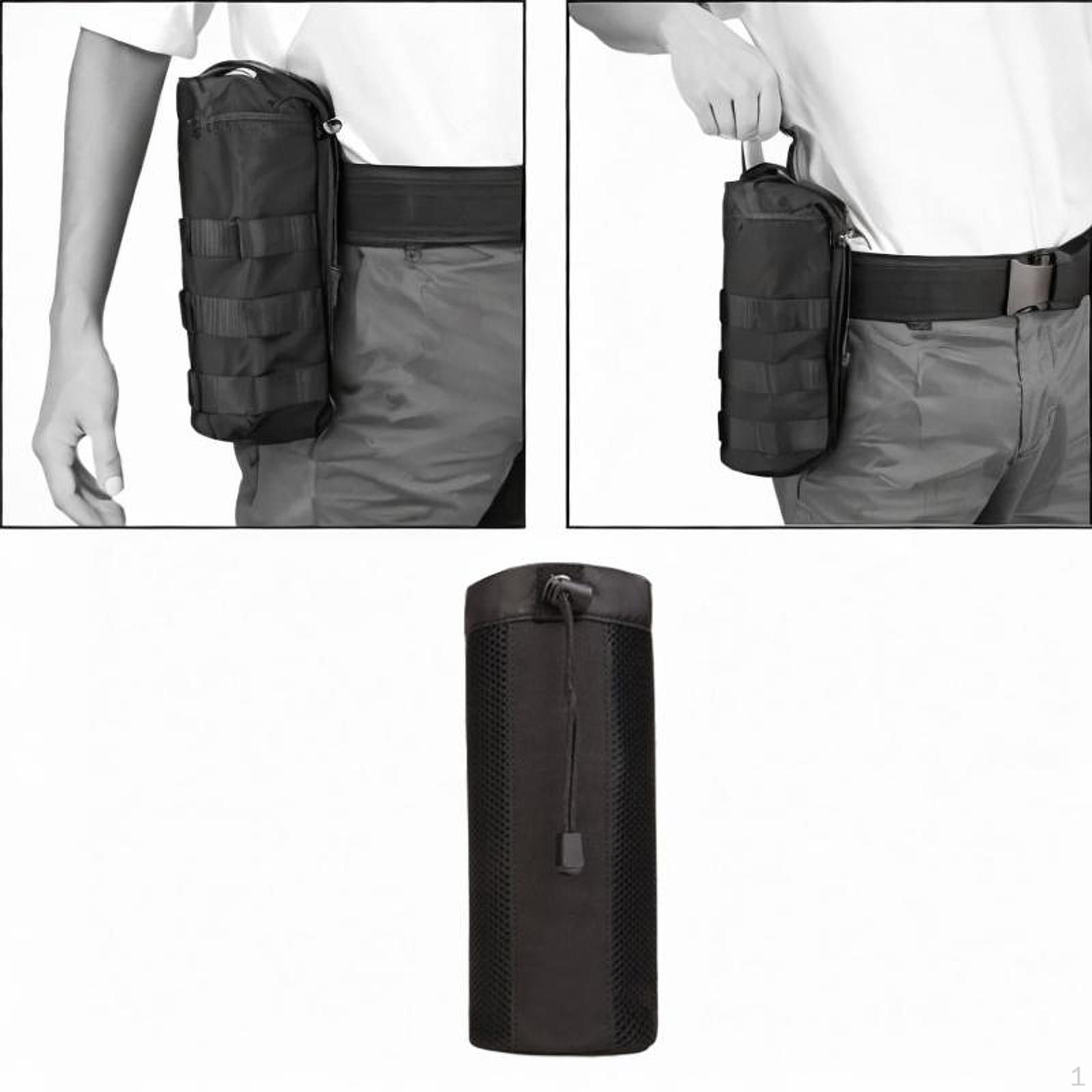 

Сумка для бутылок с водой для улицы, чехол для переноски стаканов, 23x9 см, вмещает 750 мл, универсальный нейлоновый сетчатый чехол с чёрный