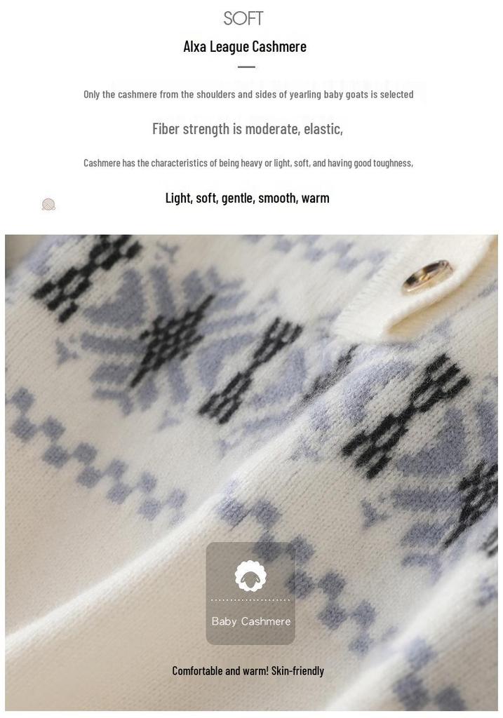 Women's Light Luxury Cashmere Polo Neck Sweater - Loose Fit Wool Knit Pullover