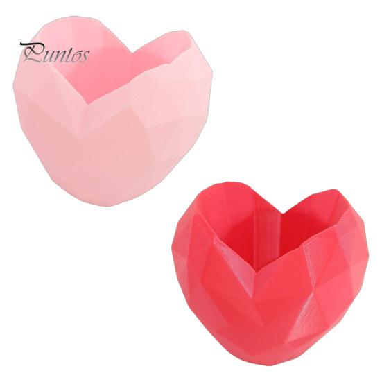 Love Heart Flowerpot Shape Planter Pot, 3D Printed Geometric PLA Plant Container Flowerpot, Cactus Succulents Plants Container, Gift for Valentine's