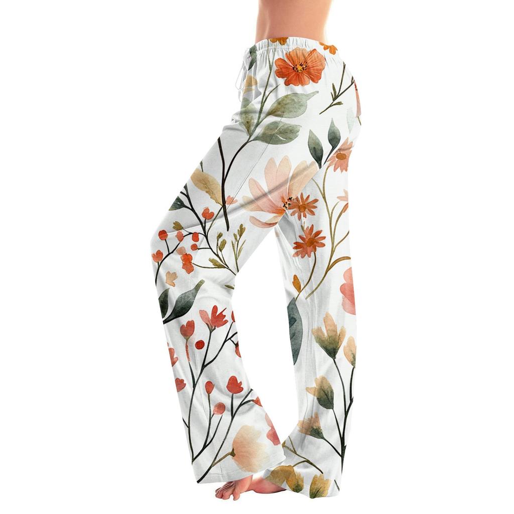 Women's Fashion Loose Casual Floral Printed Casual Pants