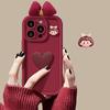 Japan and South Korea ins princess style applicable Apple 17PM mobile phone case iPhone16 love bow 15 new 14PRO