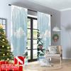 2pcs 2D Flat Printing Merry Christmas Drapes Christmas Tree Baubles Festive Polyester Without Electricity Festive Holiday