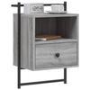 Table de chevet murale - Maison Exclusive - Sonoma gris - 40x30x61 cm - 1 tiroir