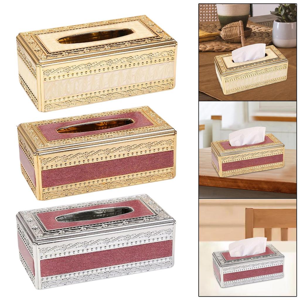 Tissue Box Cover Napkin Paper Holder Case Pumping Paper Case Tissue Holder for Office Kitchen Home Living Room Decoration