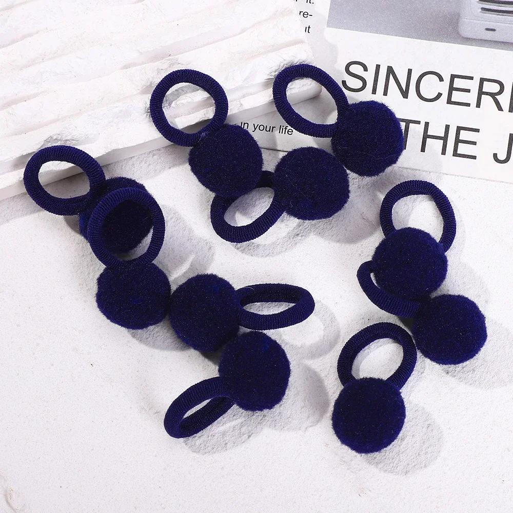 10/20pcs Sweet Colorful Elastic Hair Bands Plush Ball Rubber Band for Baby Girls Scrunchie Hair Ties Clip Kids Hair Accessories