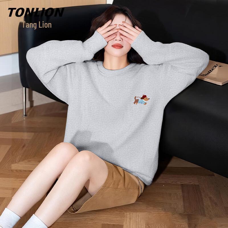 TonLion Women s Round Neck Pullover Sweatshirt 2XL