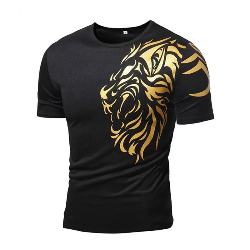 Men's T-Shirts 3d Fashion Tiger Print Short Sleeves Round Neck Casual Comforts Outdoor Basketball Jogging Sportswear Tops