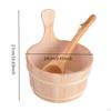 Sauna Bucket with Ladle Wooden Storage Container 4L, Starter Kit, Accessories Set ,for