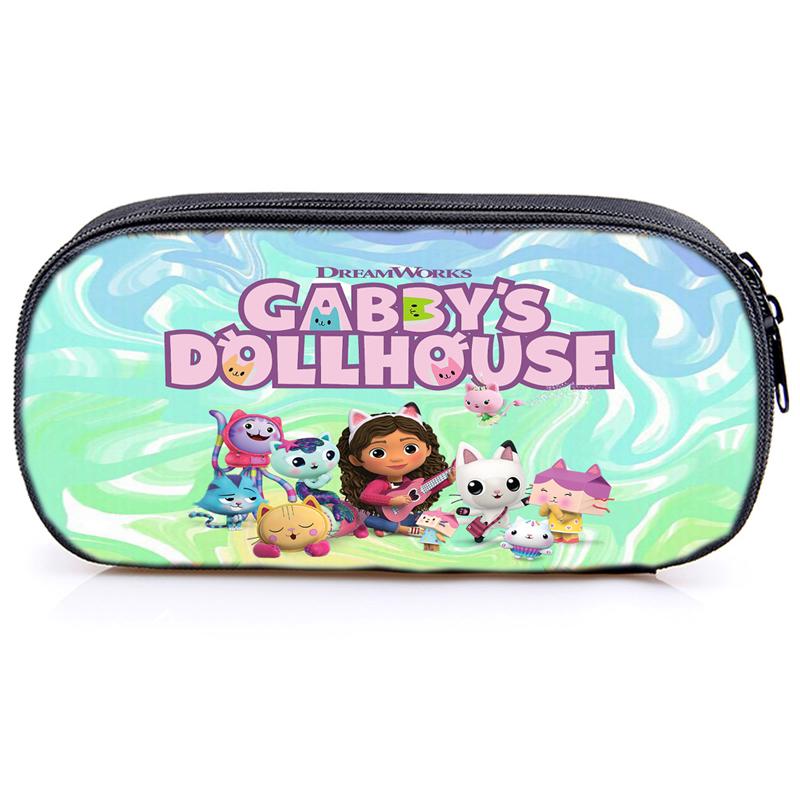 Casă de creion Gabby's Dollhouse Husă Gabby Cat pentru fete Cutie de pix de capacitate mare Organizator Rechizite școlare Accesorii de birou Geantă de papetărie
