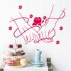 Valentine's Day Roses, Hand-holding Couples, Romantic Wall Decorations, Stickers for Home Rooms and Living Rooms