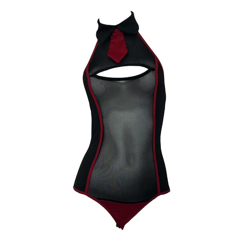 Flirty Temptation Sheer Net Bunny Girl Bodysuit Set