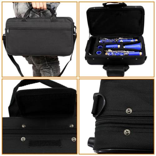 Ibasenice Clarinet Case, Storage, Black, Musical Instrument Bag, Shoulder Bag, Lightweight, Compact