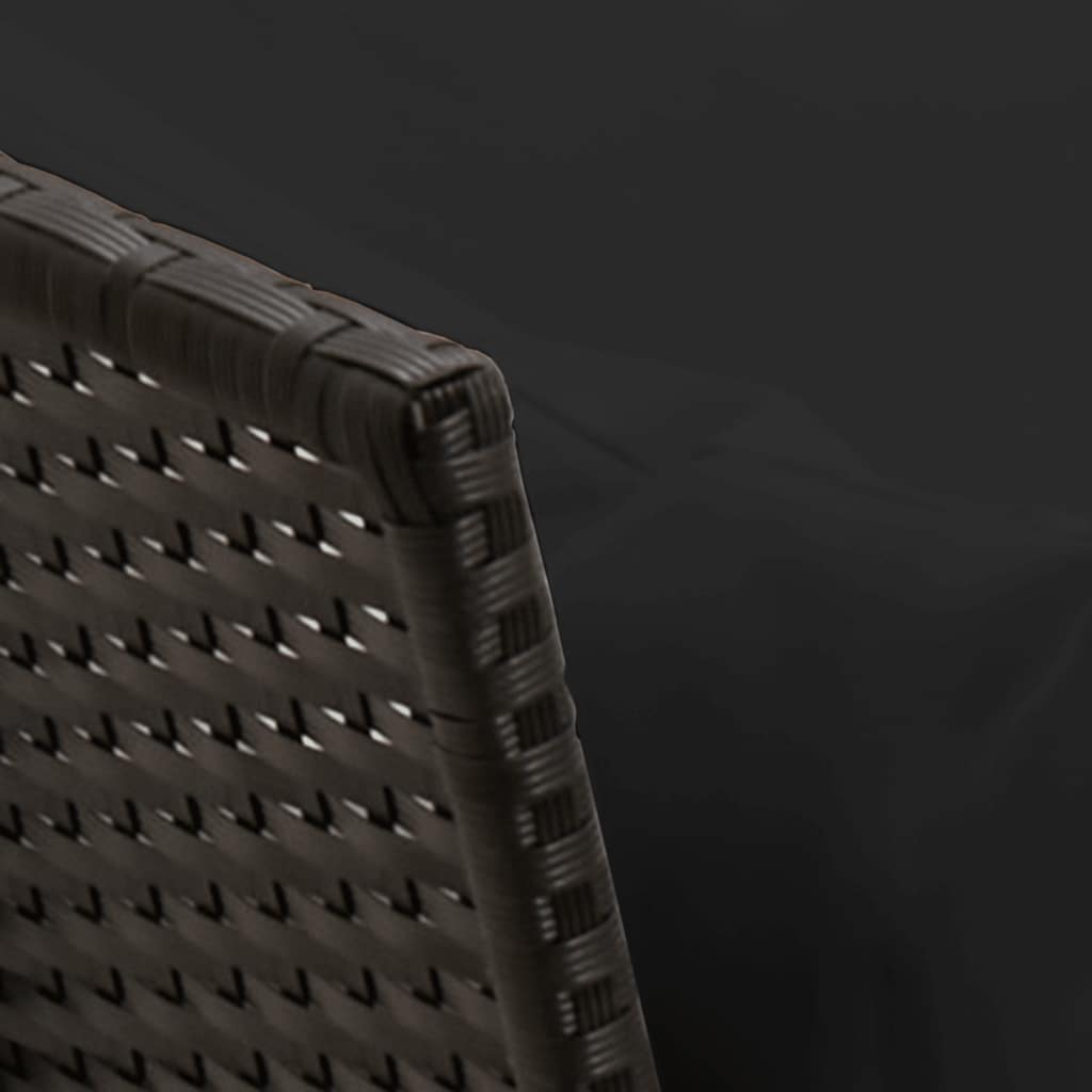 Garden Sofa with Cushions Black Poly Rattan