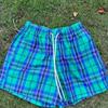 Dabimong Men Ralph Beach Vacation Check Shorts