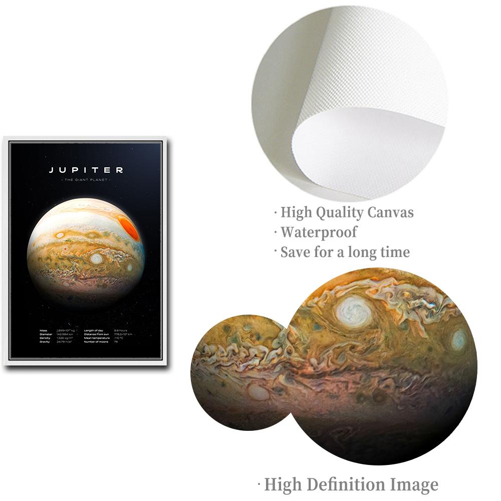 Planet Earth Jupiter Mercury Venus Mars Moon Posters And Prints Wall Art Canvas Painting Wall Pictures For Living Room Decor