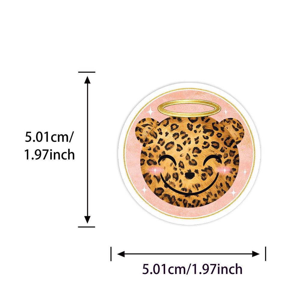 55pcs Retro Leopard Print Cartoon Graffiti Stickers - Waterproof Decals for Suitcases, Guitars, Skateboards