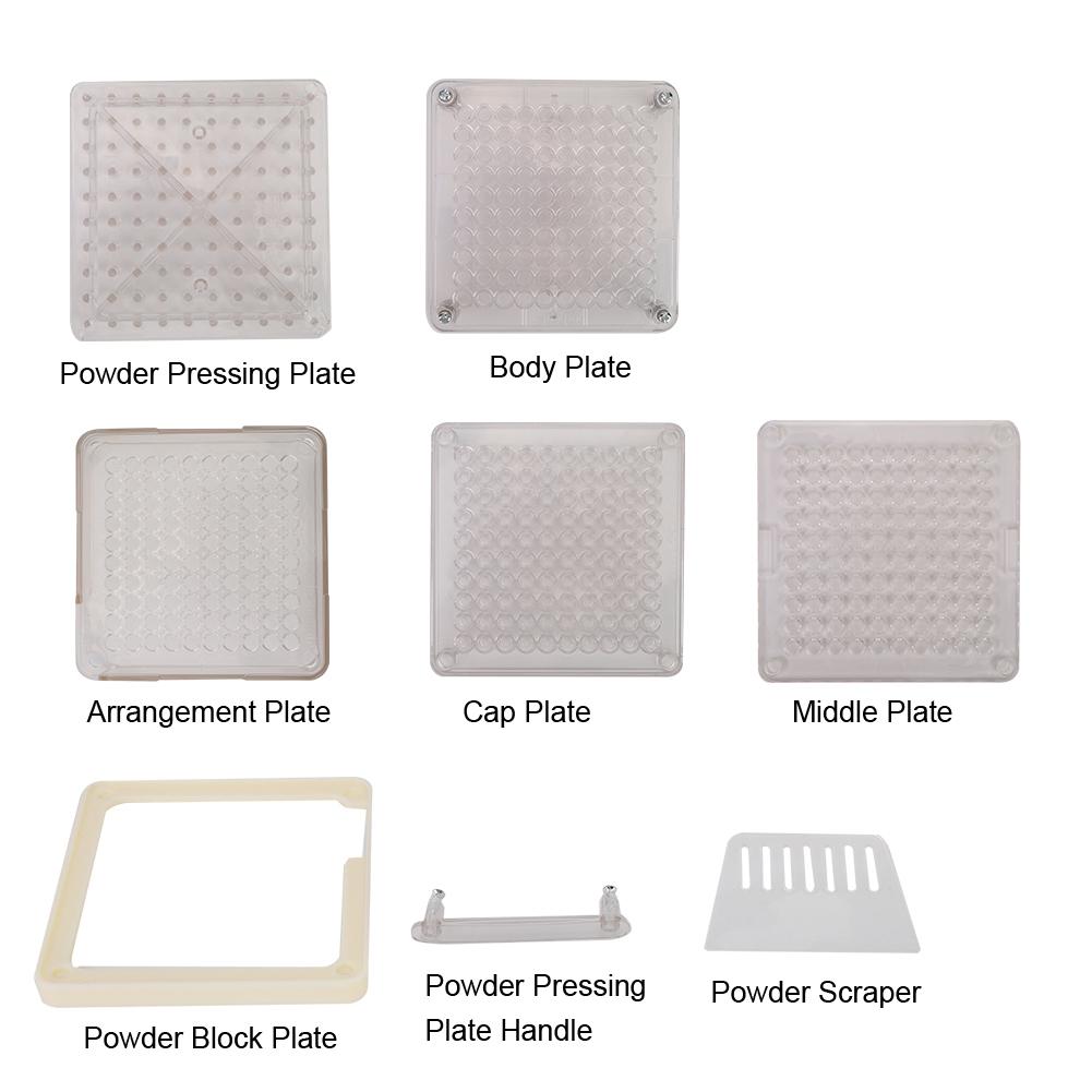 100 Holes Acrylic Capsule Filler Manual Capsule Powder Filling Machine Board  Tool for Size 00#