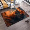Lion Print Carpet with Sunset Design, Bold Animal Rug for Home Decor Suitable for use as an anti-slip for living room bedroom sofas