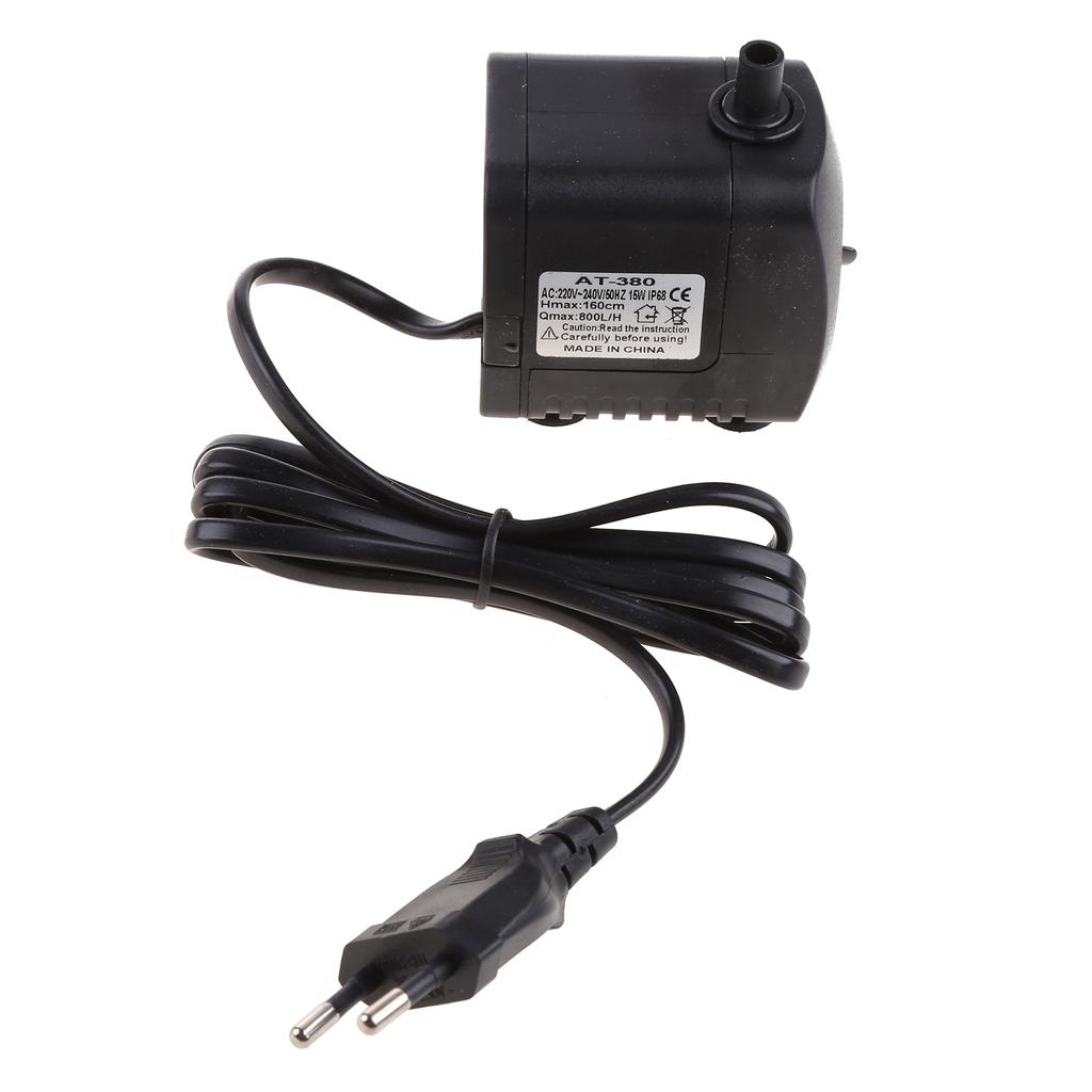 Mini Aquarium Pump Ultra Quiet Submersible Pump for Aquarium Fish Tank Fountain Hydroponics 220V 15W EU Plug 800L/H